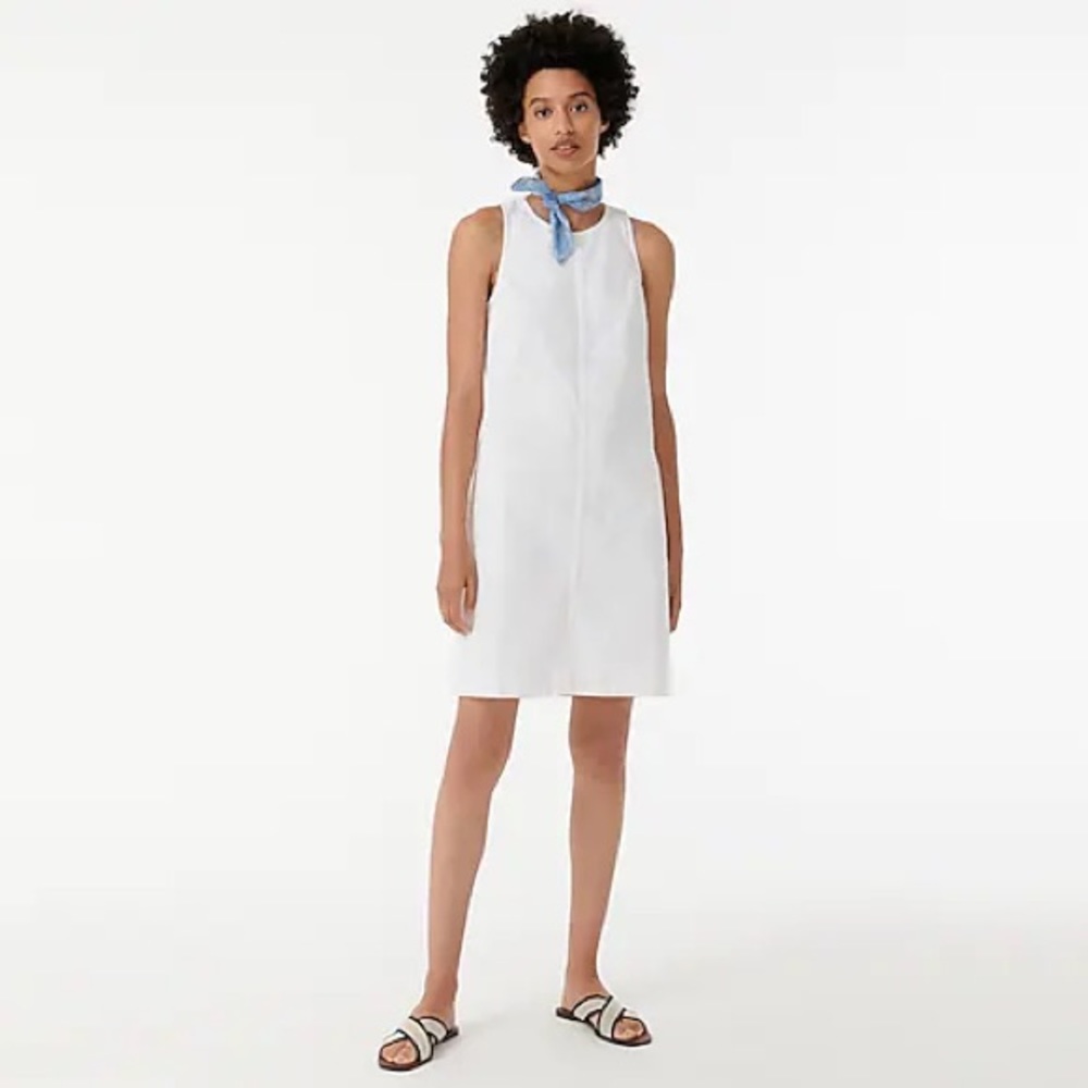 J. Crew White Denim Shift Dress, Size 6